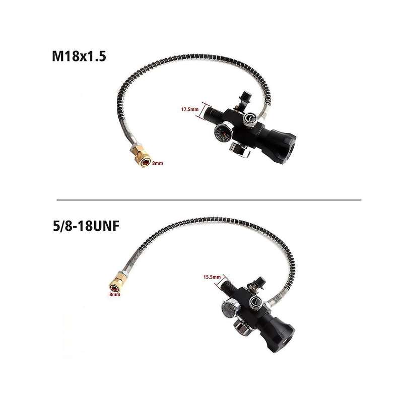 M18x1.5 Din Valve Scuba Adapter,scuba Tank Valve 4500psi Working Pressure with Hose for Air Tank, ,