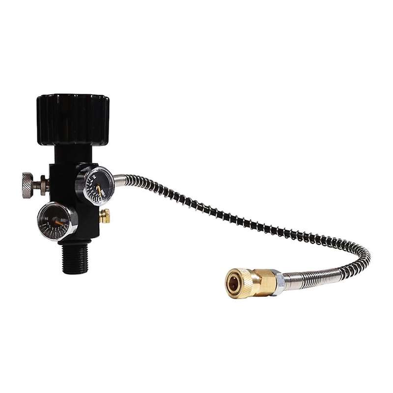 M18x1.5 Pcp Tank Gauge Charging Valve Fill Station Gas Cylinder Refill Adapter 6000psi with 50cm Ho
