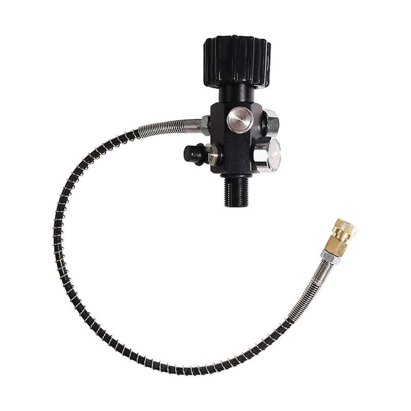 M18x1.5 Pcp Tank Gauge Charging Valve Fill Station Gas Cylinder Refill Adapter 6000psi with 50cm Ho