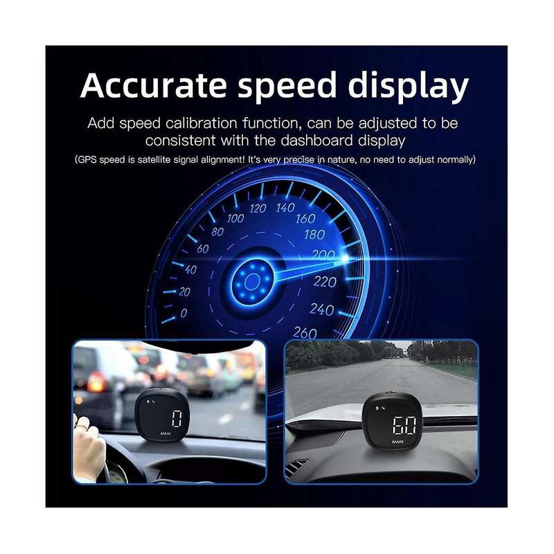 M30 Universal Hud Gps Speedometer Car Clock Electronic Compass Green Light Fatigue Driving Reminder