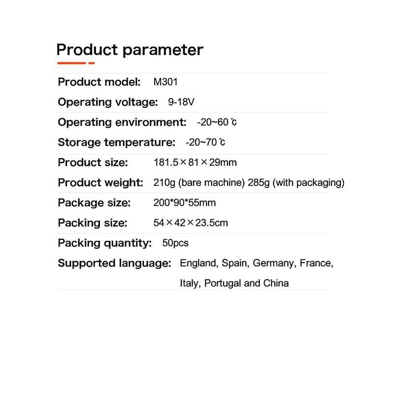 M301 Obd2 Scanner Diagnostic Real Test Automobile Fault Detector Obd Ii Eobd Code Reader Car Diagno