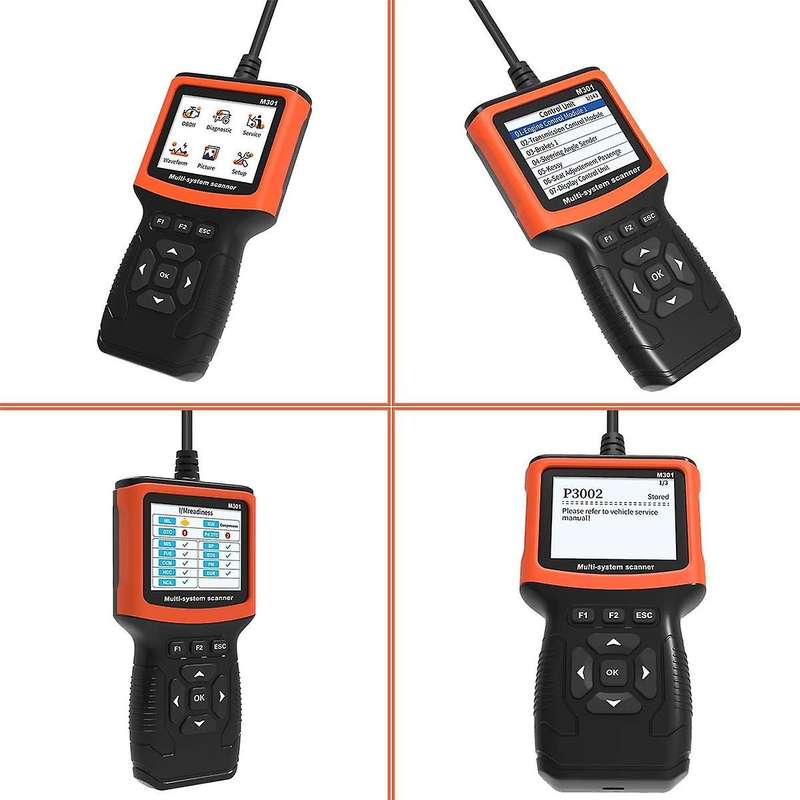 M301 Obd2 Scanner Diagnostic Real Test Automobile Fault Detector Obd Ii Eobd Code Reader Car Diagno