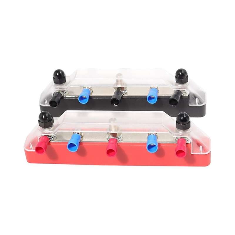 M6 Busbar Box Board 150a 4 Terminals Current Busbar Cable Box Power Box Parts Suitable for Rv Yacht