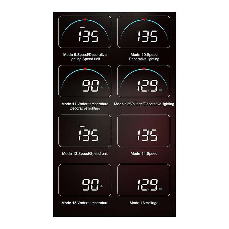 M8 Hud Head-up Display Obd Car Display Speedometer Universal