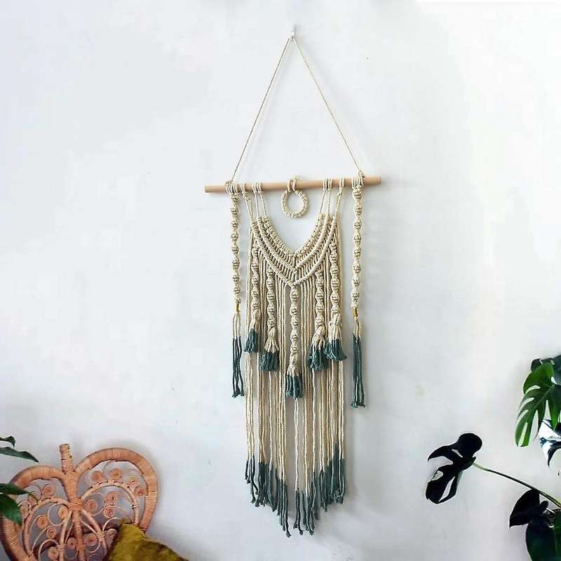 Macrame Boho Wall Hanging Hand-Woven Tapestry Home Decoration Accessories Art Apartment Dorm Room De