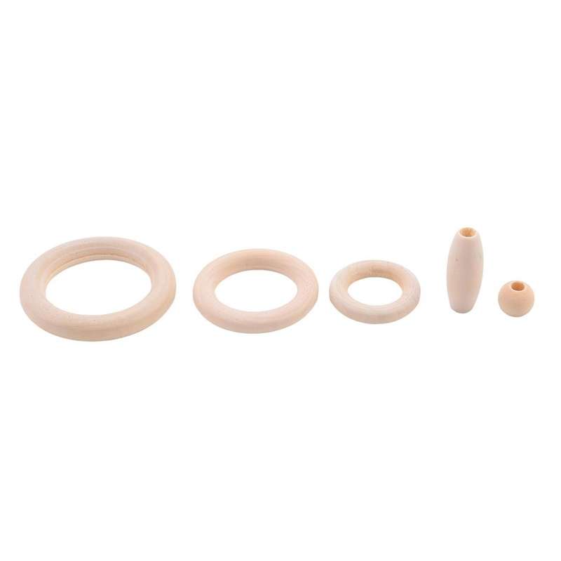 Macrame Cord Natural Cotton Rope 3mm with Wood Ring Wood Stick for Diy Teether Macrame Kit Wall Han