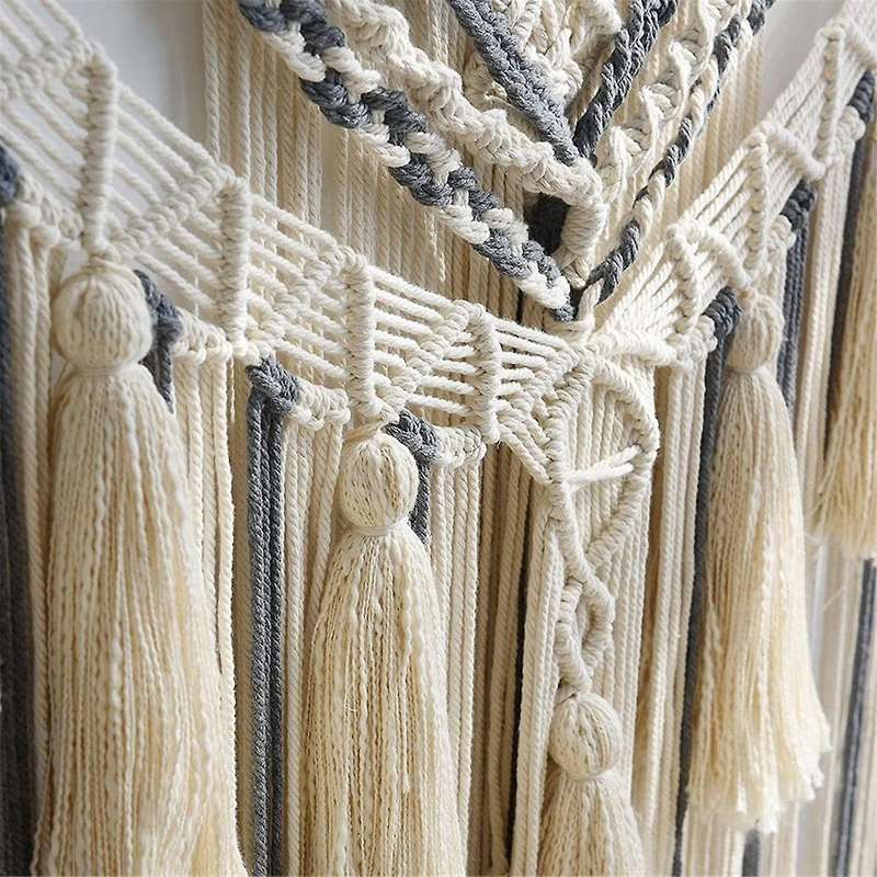 Macrame Wall Hanging, Macrame Tapestry Wall Art, Boho Woven Yarn Tapestry, Above Bed Wall Decor for