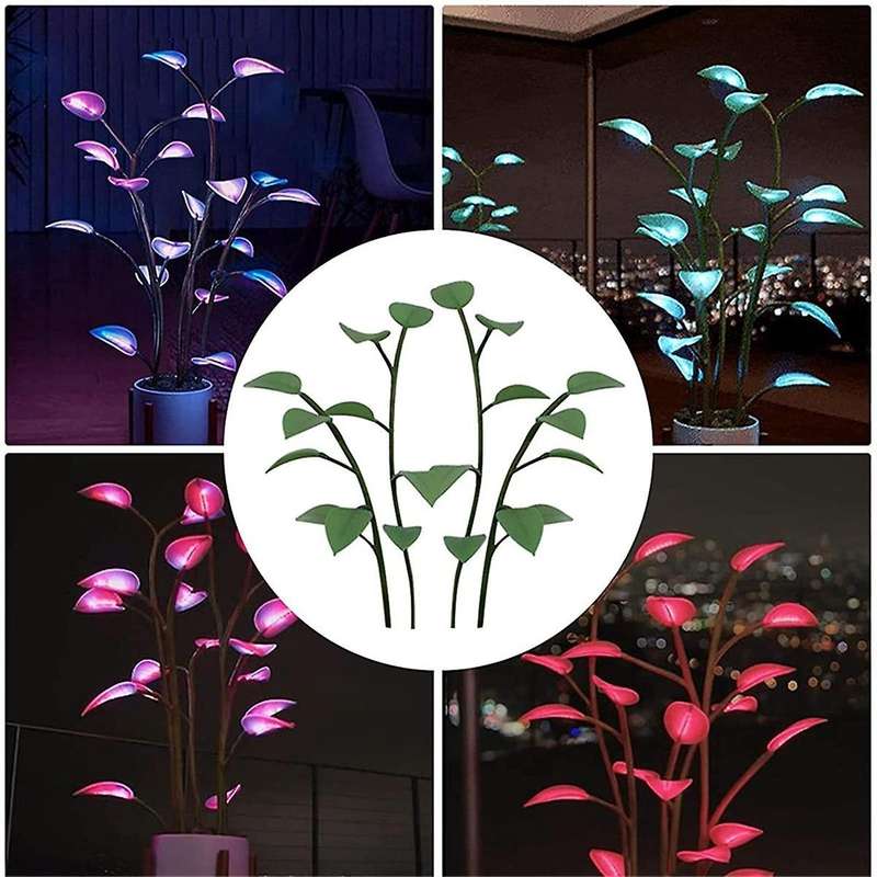 Magical Glowing Potted Plant Indoor Plant Led 3 Color-changing Artificial Plants Bonsai Light Artifi