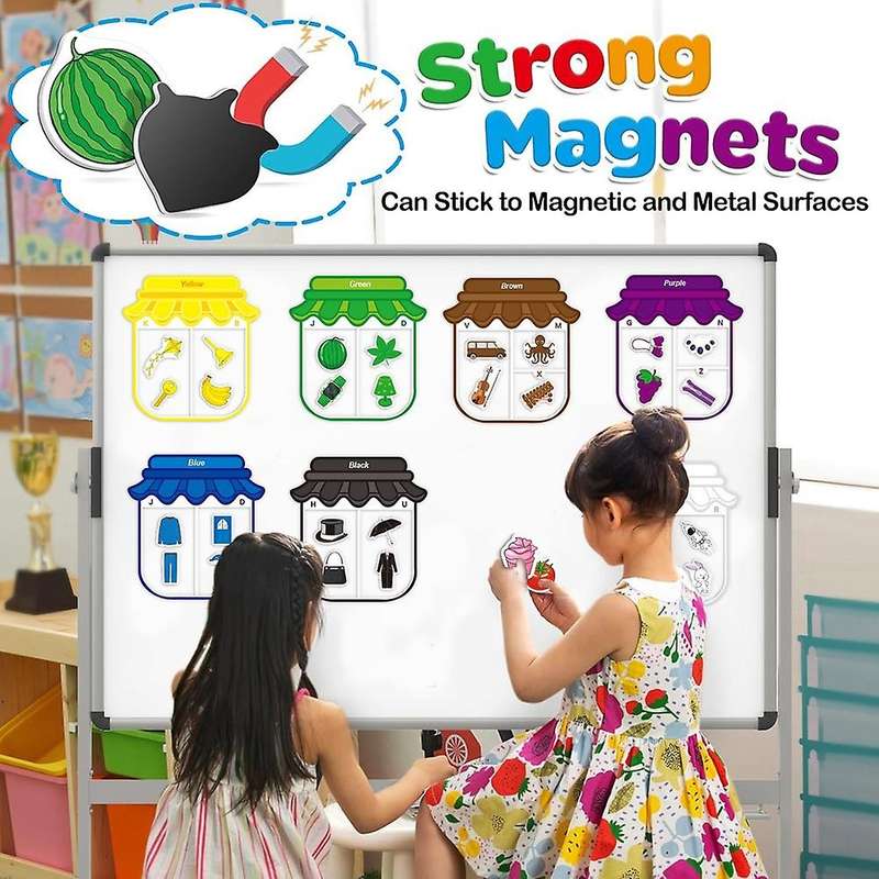Magnetic Color Sorting Toy Alphabet Game Learning Letter Recognition Color Shape Matching Children'S