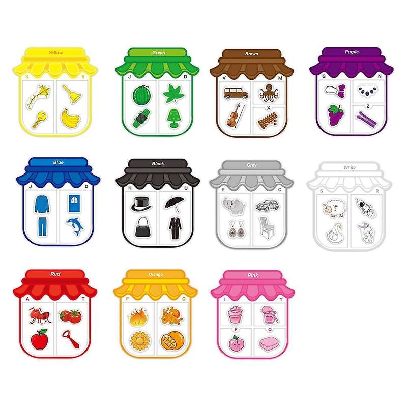Magnetic Color Sorting Toy Alphabet Game Learning Letter Recognition Color Shape Matching Children'S