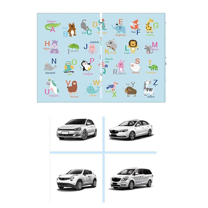 Magnetic Cartoon Car Rear Side Sunshade Window Curtain Children Sun Visor Heat Insulation Sun Blind