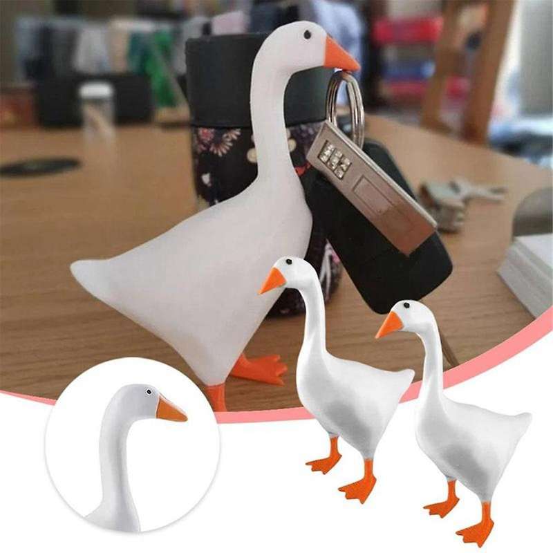 Magnetic Goose Key Holder Cute Home Decor Kawaii Room Office Table Desk Decor Aesthetic Funny Sculpt