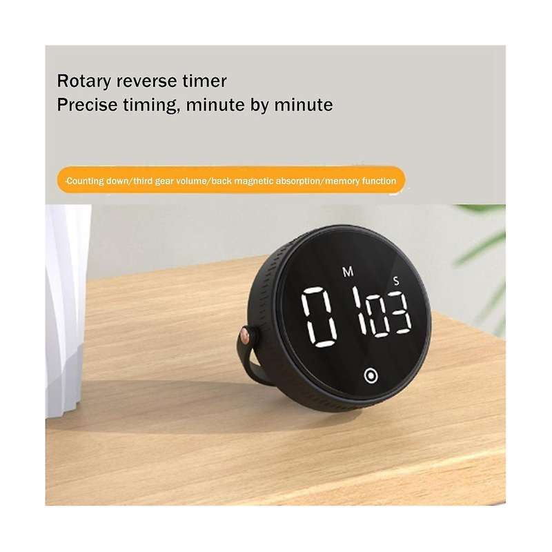 Magnetic Kitchen Timer Led Digital Timer Manual Countdown Timer Alarm Clock Cooking Shower Study Fi