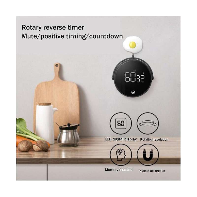 Magnetic Kitchen Timer Led Digital Timer Manual Countdown Timer Alarm Clock Cooking Shower Study Fi