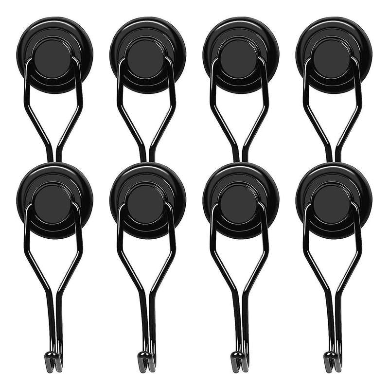 Magnetic Hooks Heavy Duty,hanging 60lbs Black Magnetic Hooks for Grill, Cruise Cabins, Refrigerator,