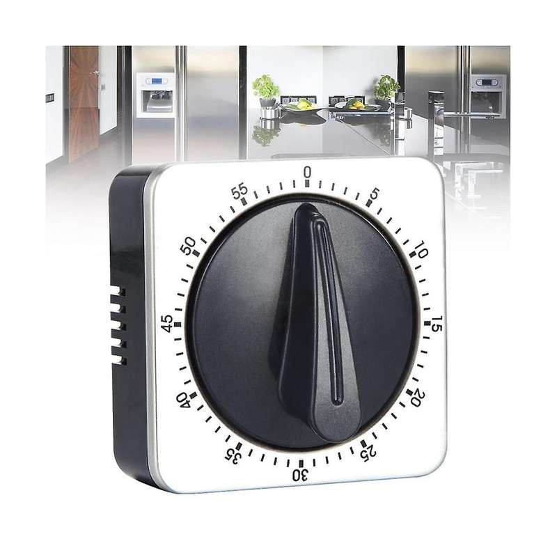 Magnetic Kitchen Timer, Adsorbable Mechanical Egg Timer Made Of Stainless Steel, 60 Timing,for Cook