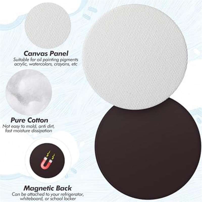 Magnetic Painting Canvas Panel for Painting Magnetic Tile Art Refrigerator Storage Cabinet Art Paint