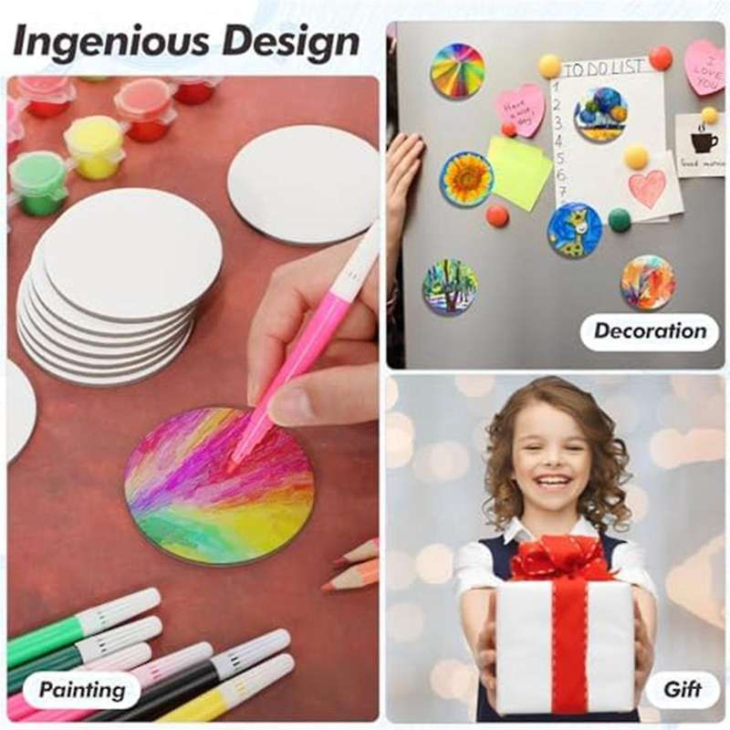 Magnetic Painting Canvas Panel for Painting Magnetic Tile Art Refrigerator Storage Cabinet Art Paint