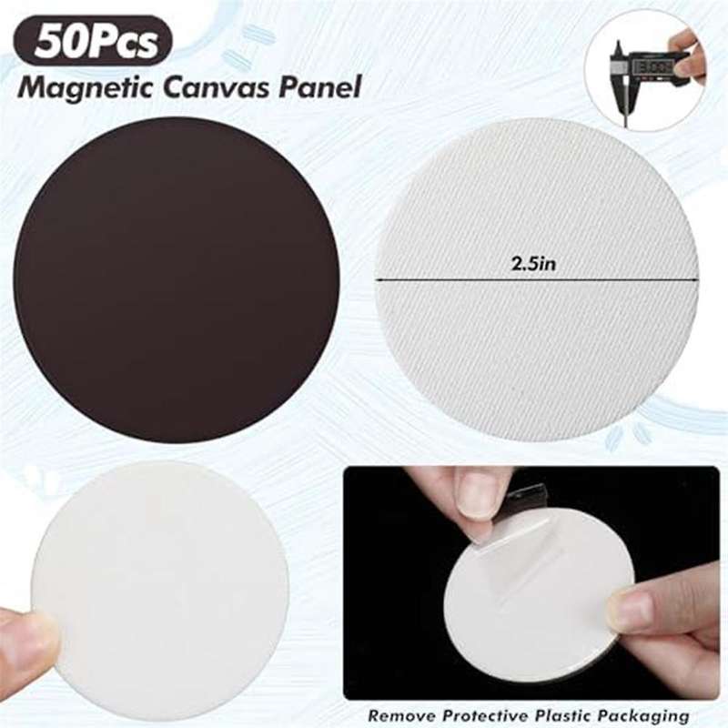 Magnetic Painting Canvas Panel for Painting Magnetic Tile Art Refrigerator Storage Cabinet Art Paint