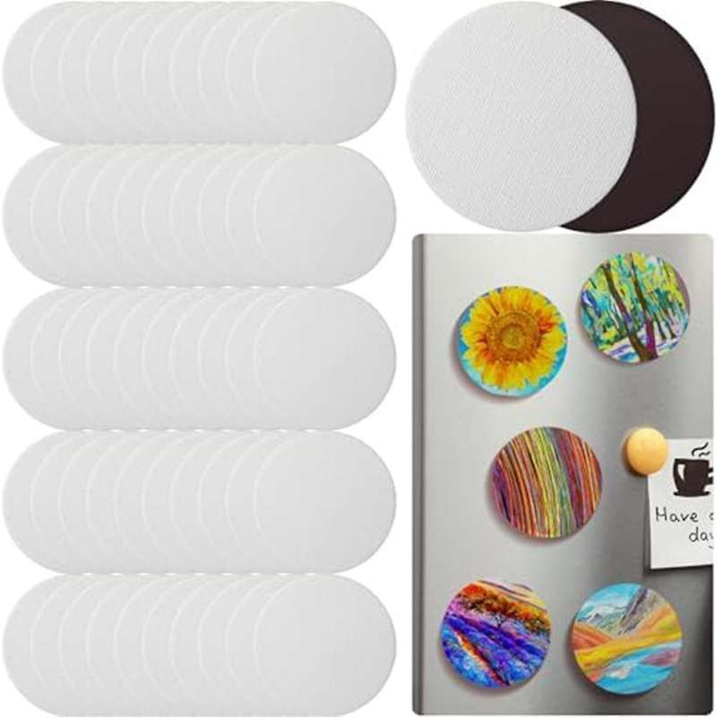 Magnetic Painting Canvas Panel for Painting Magnetic Tile Art Refrigerator Storage Cabinet Art Paint
