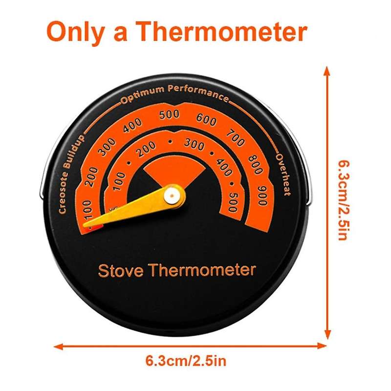 Magnetic Stove Thermometer - Wood Burner Top Temperature Meter - Fireplace Accessory