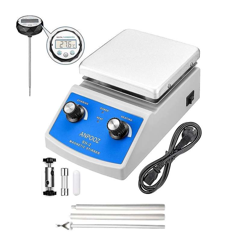 Magnetic Stirrer Hot Plate with Thermometer,2000ml Mixing Capacity Magnetic Hotplate Stirrer with St