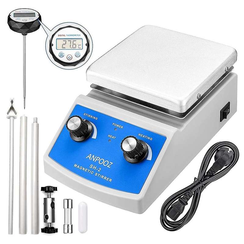 Magnetic Stirrer Hot Plate with Thermometer,2000ml Mixing Capacity Magnetic Hotplate Stirrer with St
