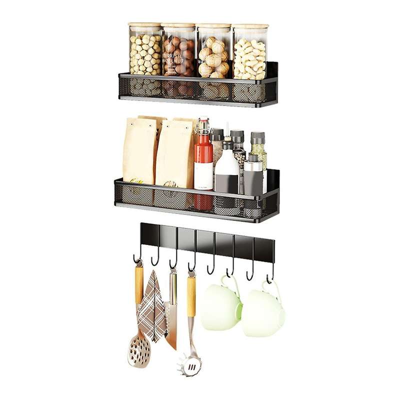 Magnetic Spice Rack for Refrigerator, Magnetic Refrigerator Organizer, Strong Magnetic Fridge Shelf,