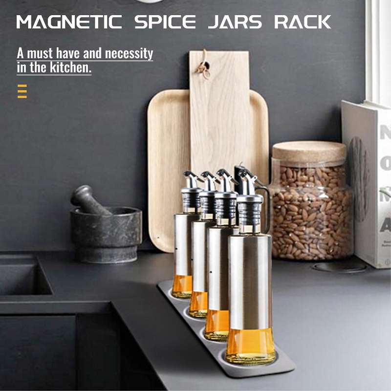 Magnetic Spice Jars Rack Stainless Steel Spice Jars Wall Plate Base Base for Magnetic Spice Tins