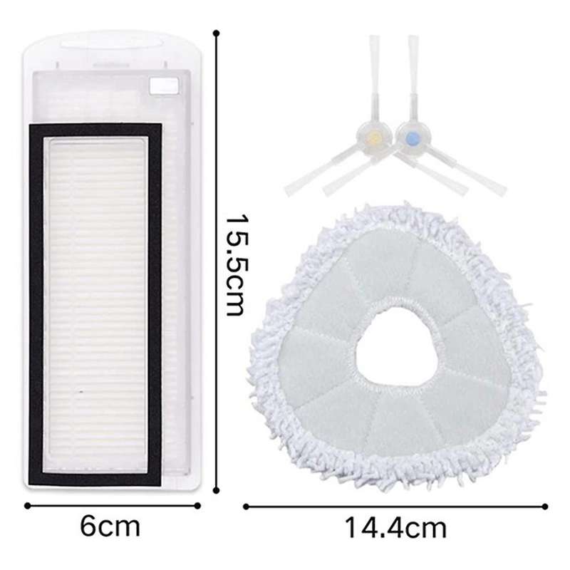 Hepa Filter Kit for Narwal T10 Side Brush Vacuum Filter Mop Cloth