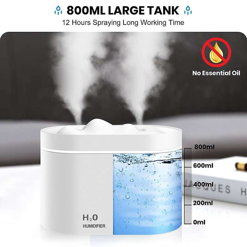 Humidifier 800ml for Bedroom Desk Humidifier for Baby Office Home,b