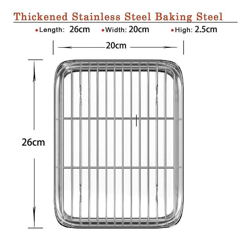 10 Inch Toaster Oven Tray and Rack Set, with Cooling Rack,dishwasher