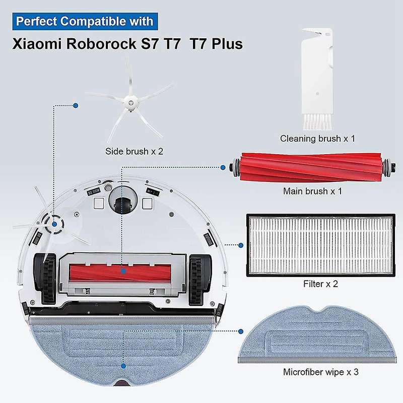 For Roborock S7 T7 T7s T7 Plus T7s Plus Main Side Brush Hepa Filter