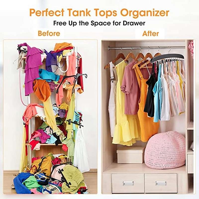 Tank Top Hanger, 24 Large Capacity,camisole Organizer for Tank Tops-a