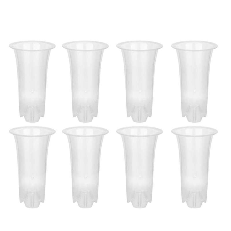 5 Inch 8pcs Plastic Orchid Pot for Home Garden Flower Shop Decoration