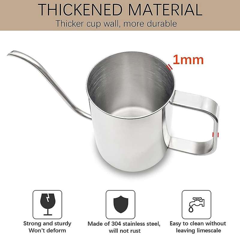 12oz/350ml Stainless Steel Gooseneck Coffee Pot,hand Drip Coffee Pot
