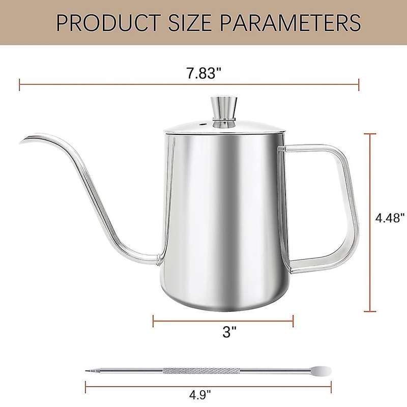 12oz/350ml Stainless Steel Gooseneck Coffee Pot,hand Drip Coffee Pot