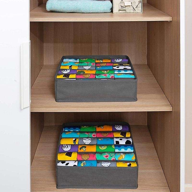 Clothes Drawer Divider -foldable with 24 Cells for Underwear Storage