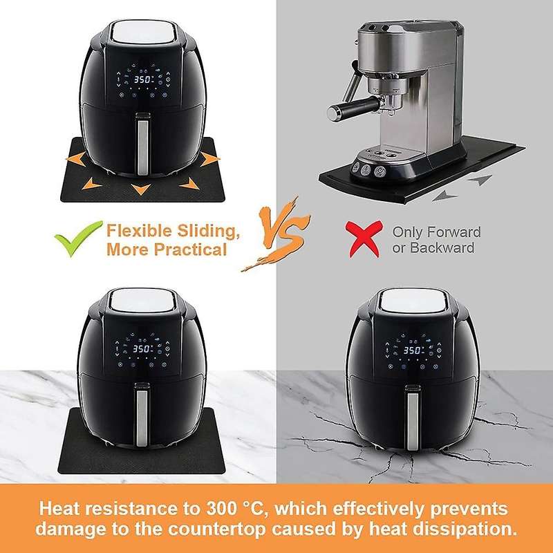 Heat Resistant Mat for Air Fryer,2 Pcs with Kitchen Appliance Sliders