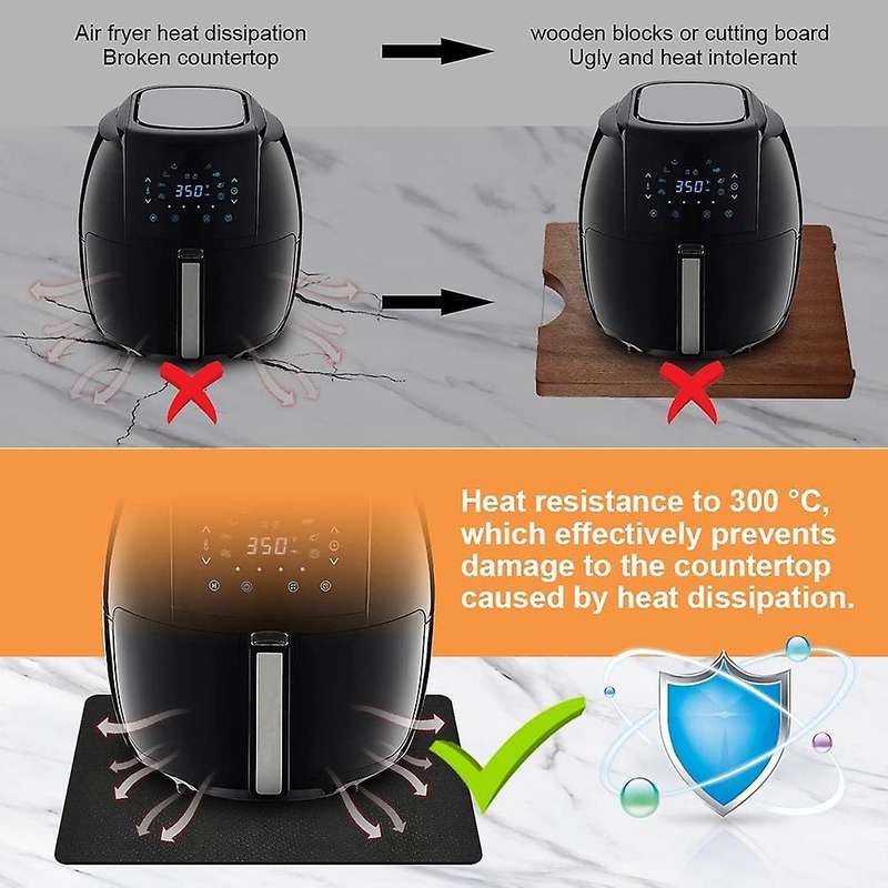 Heat Resistant Mat for Air Fryer,2 Pcs with Kitchen Appliance Sliders