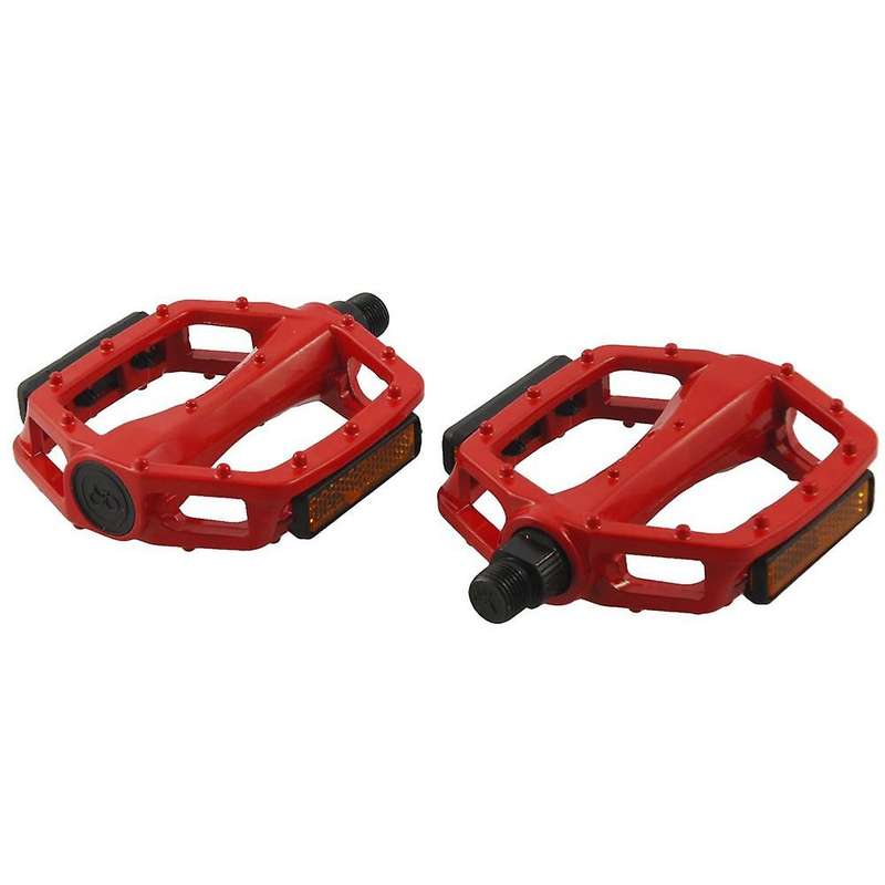 Metal Mtb Bmx Bike Bicycle Platform Pedals Red 14mm Axle Pair