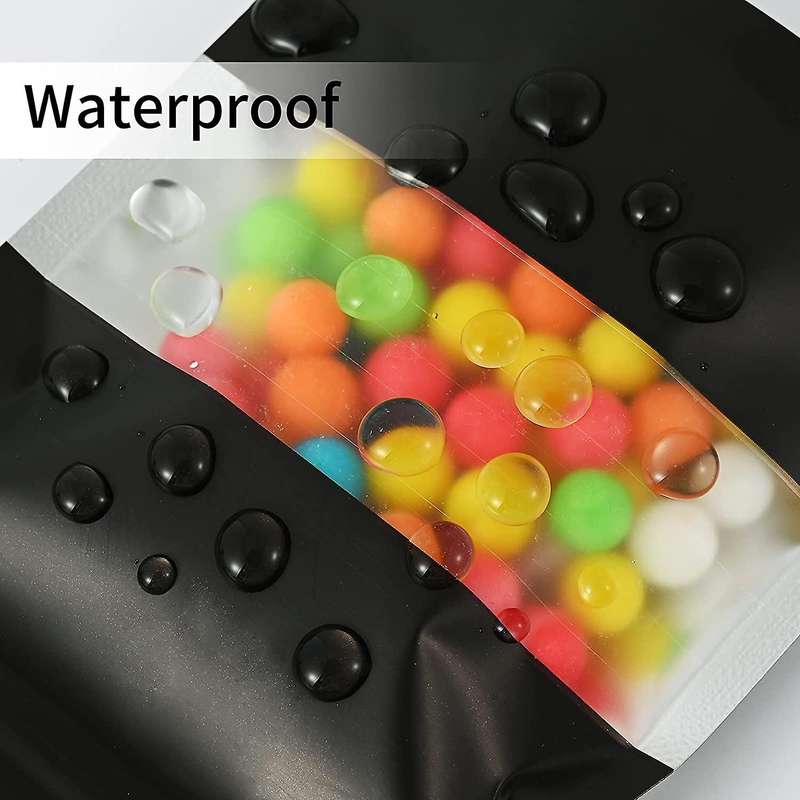 100pcs Smell Proof Mylar Bags, Resealable Food Storage Bags