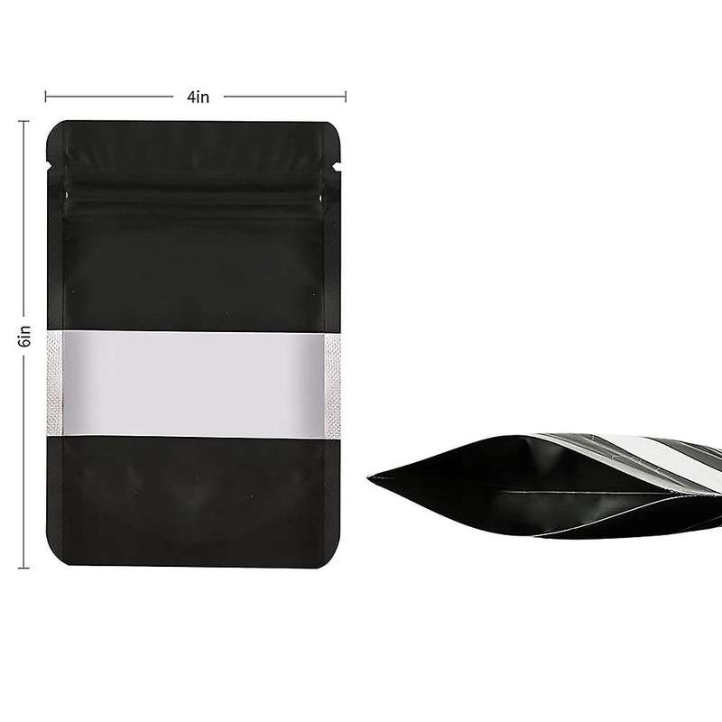 100pcs Smell Proof Mylar Bags, Resealable Food Storage Bags