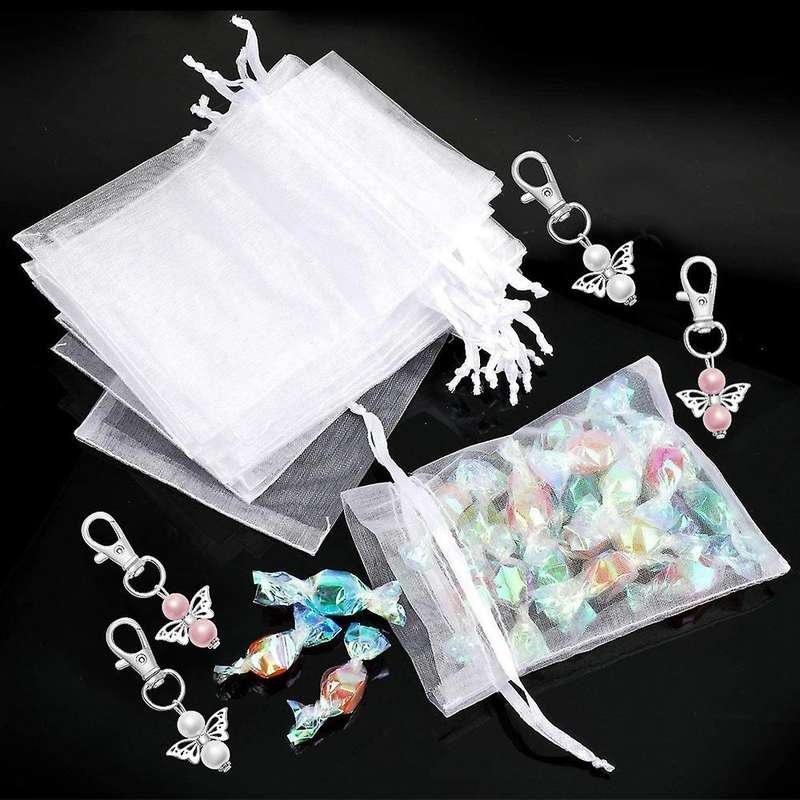 30pcs Guardian Angel Keychain Baby Baptism Shower Wedding Souvenir