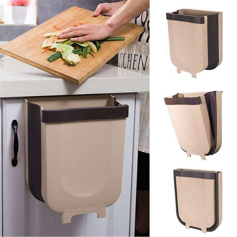 Portable Hang Trash Can Foldable Mini Trash Bin Garbage Can A