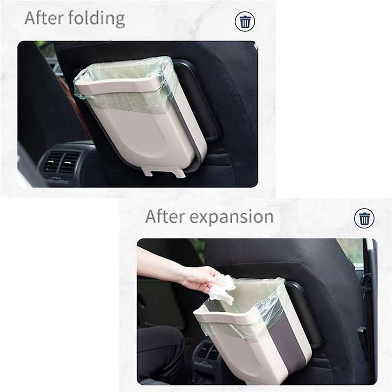 Portable Hang Trash Can Foldable Mini Trash Bin Garbage Can A