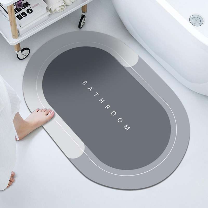Super Absorbent Mat Quick Drying Bathroom Rug Non-slip Home Decor C