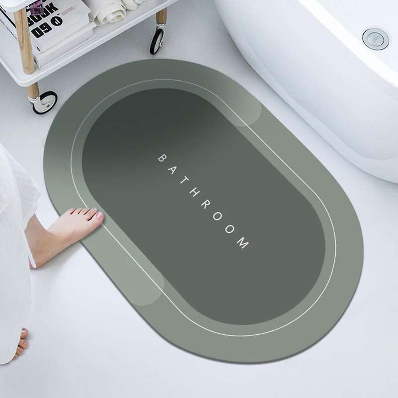 Super Absorbent Mat Quick Drying Bathroom Rug Non-slip Home Decor C