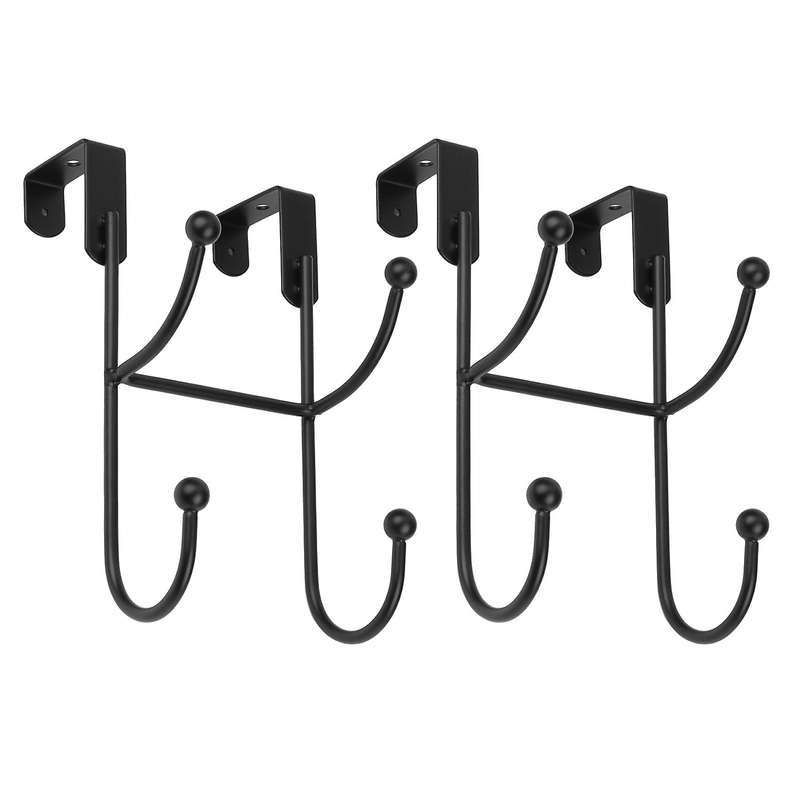 2pcs Wrought Iron Wall Clothes Hanger Hook Home Decoration A