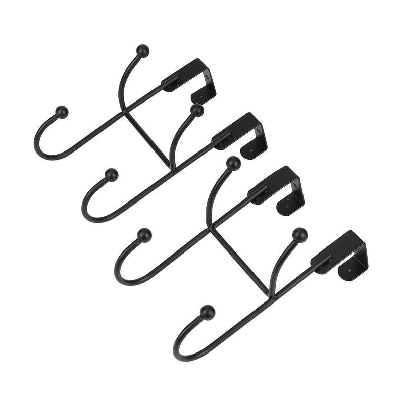 2pcs Wrought Iron Wall Clothes Hanger Hook Home Decoration A